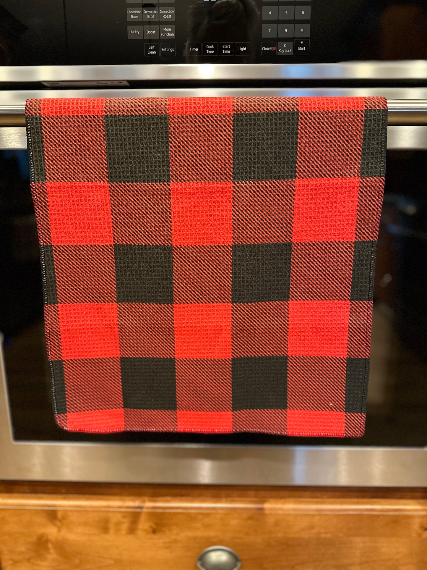 Buffalo Plaid Waffle Kitchen Towel