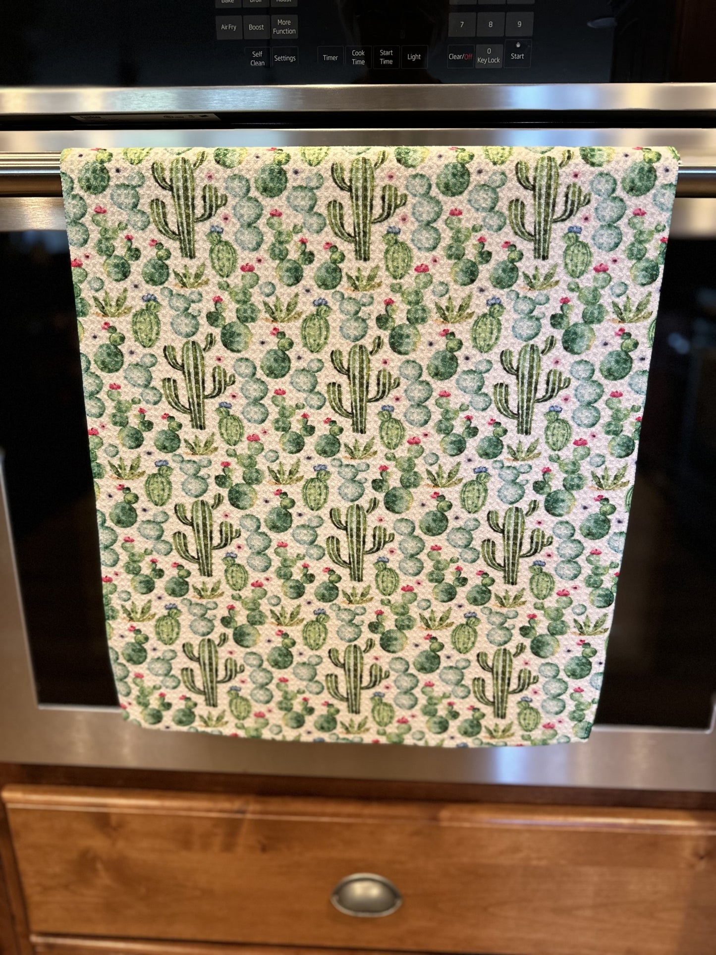 Cactus Waffle kitchen towel