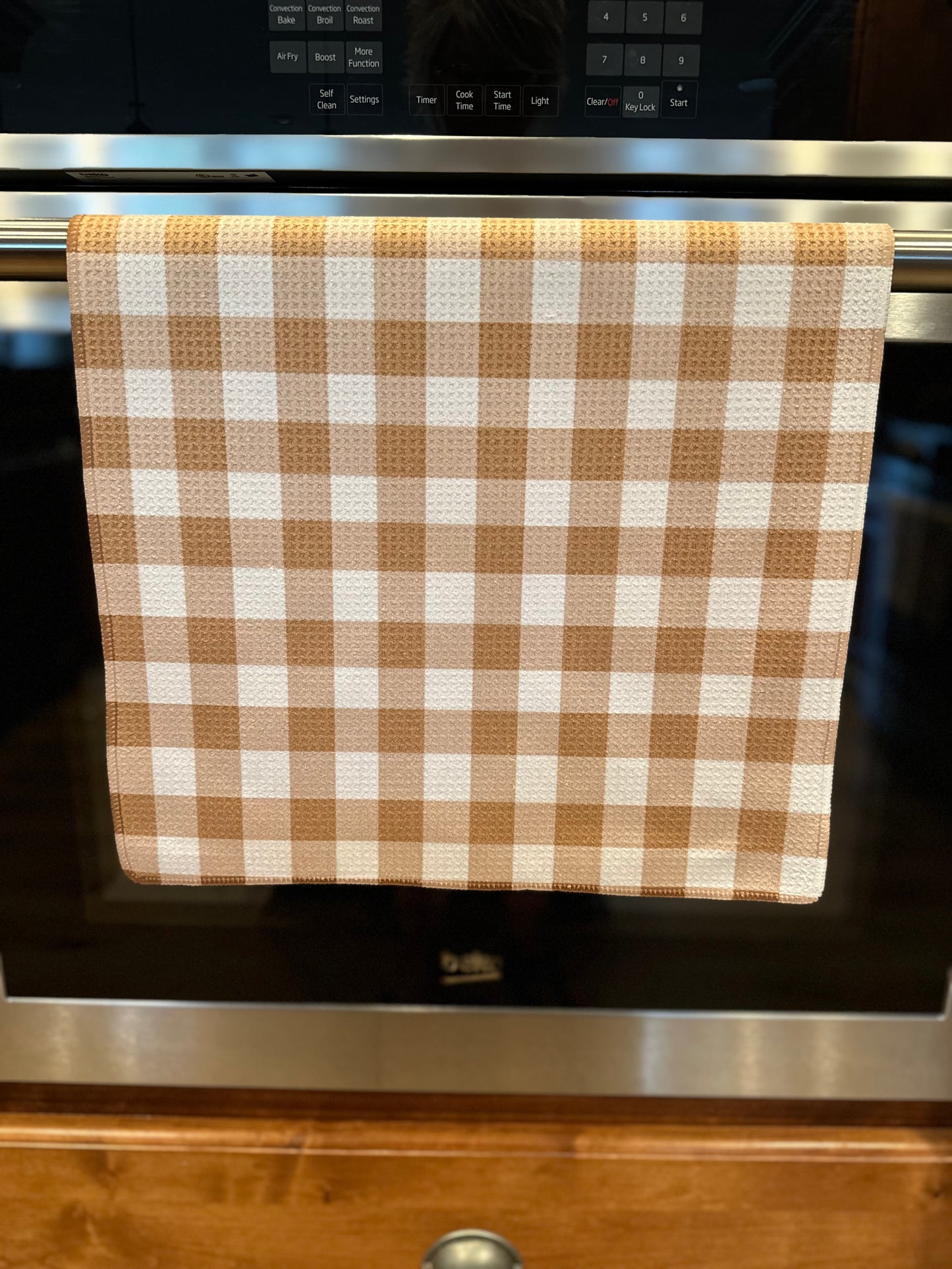 Camping Check Waffle Kitchen Towel