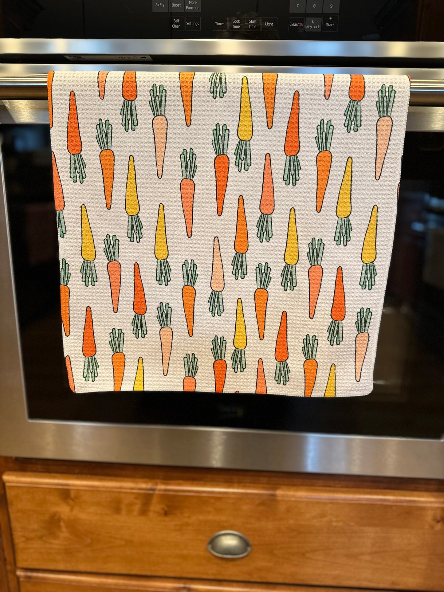 Cute carrots Waffle Kitchen Towel