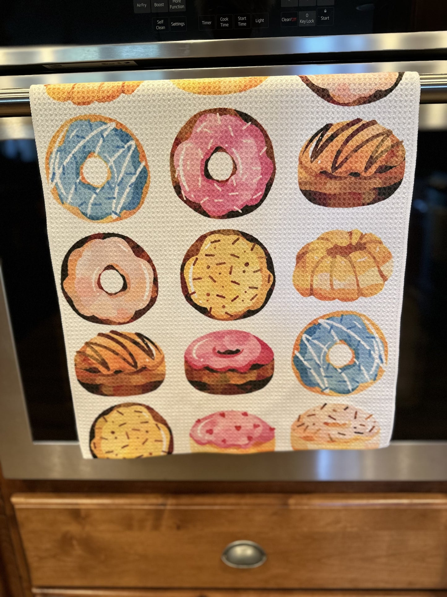 Donuts waffle kitchen towel