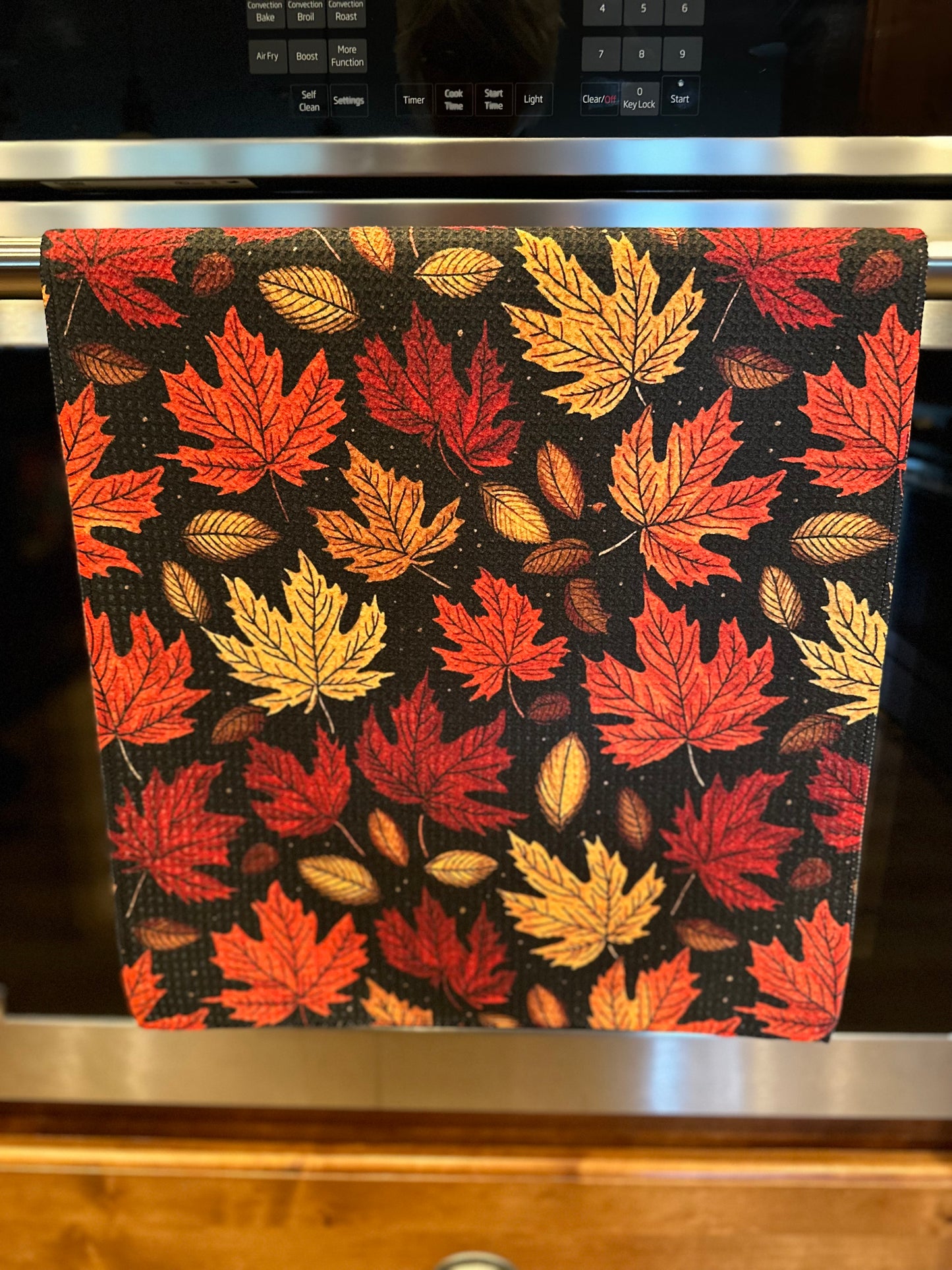 Fall Leaves Waffle Kitchen Towel