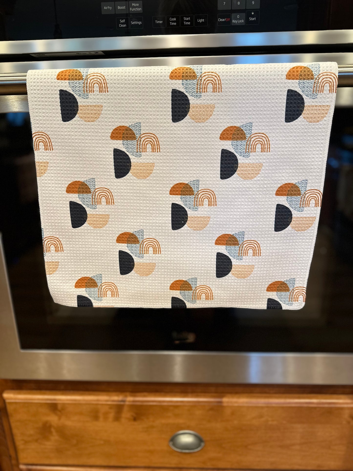 Geometric Waffle kitchen towel
