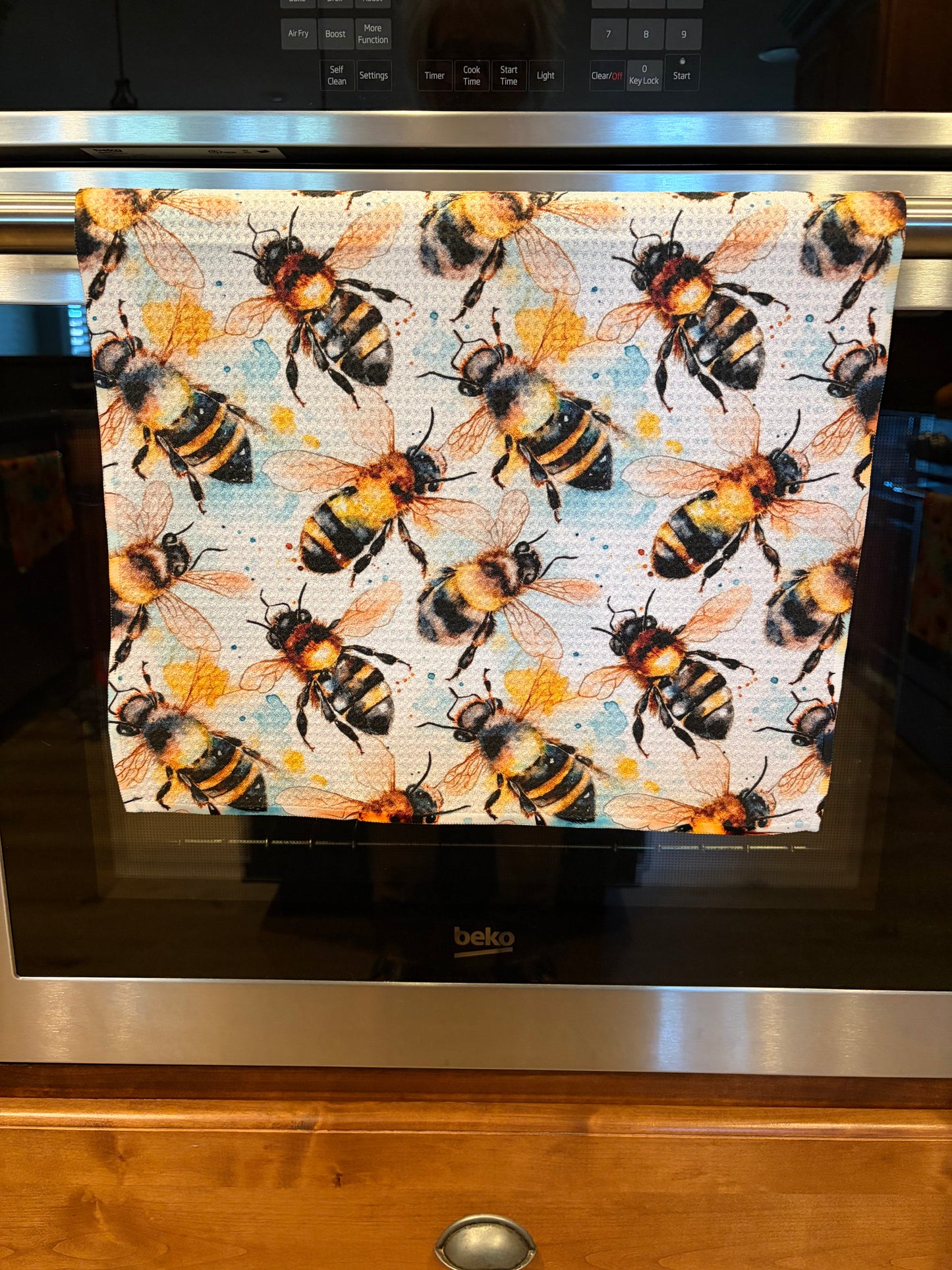 Bees a buzzin Waffle kitchen towel