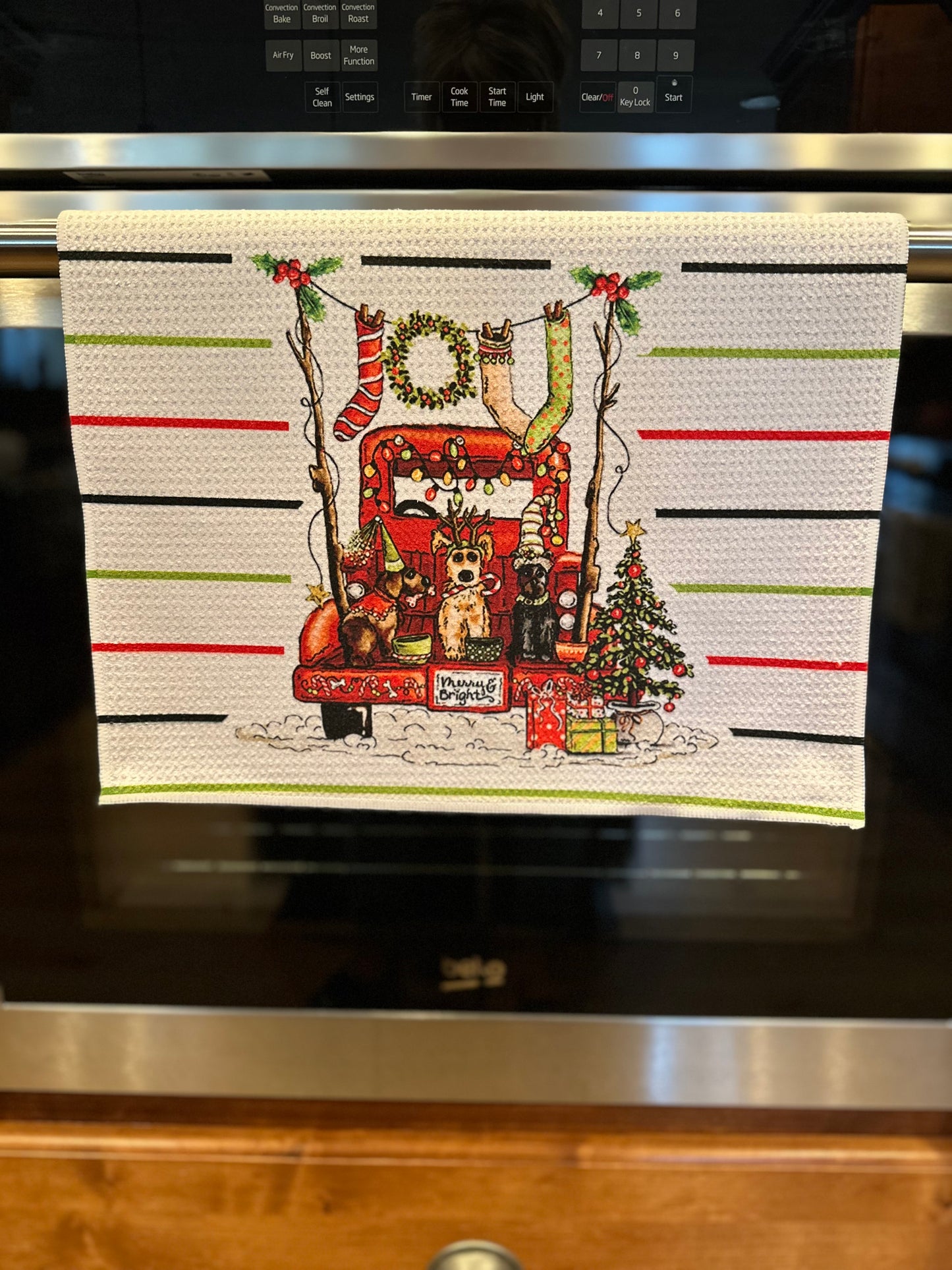 Joy waffle kitchen towel