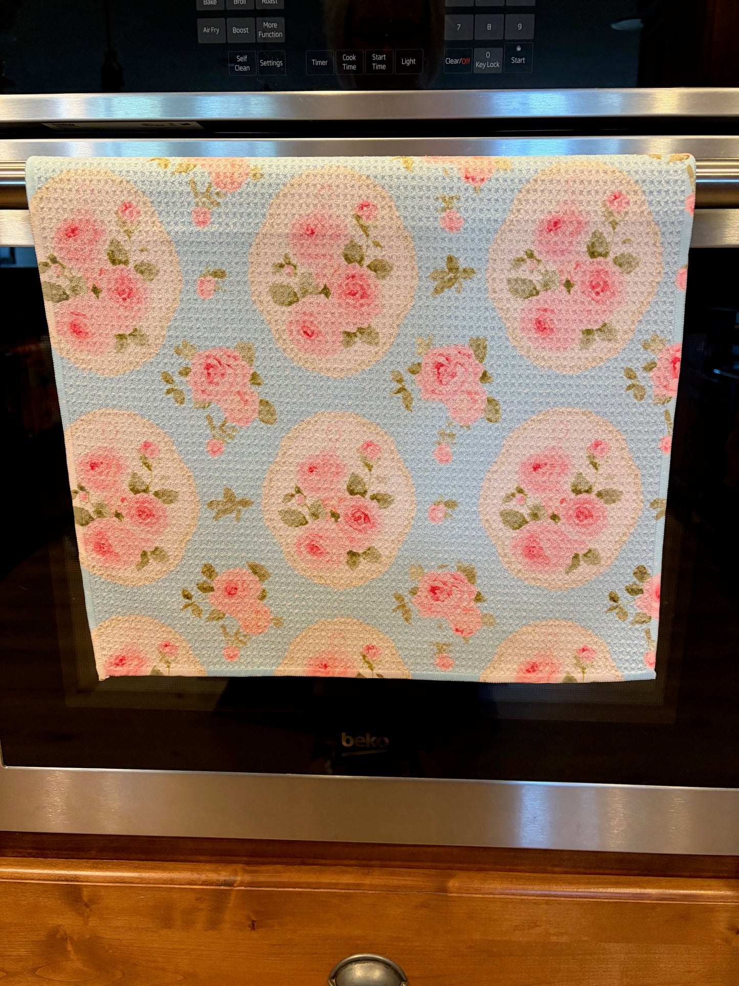 Roses Waffle Kitchen Towel