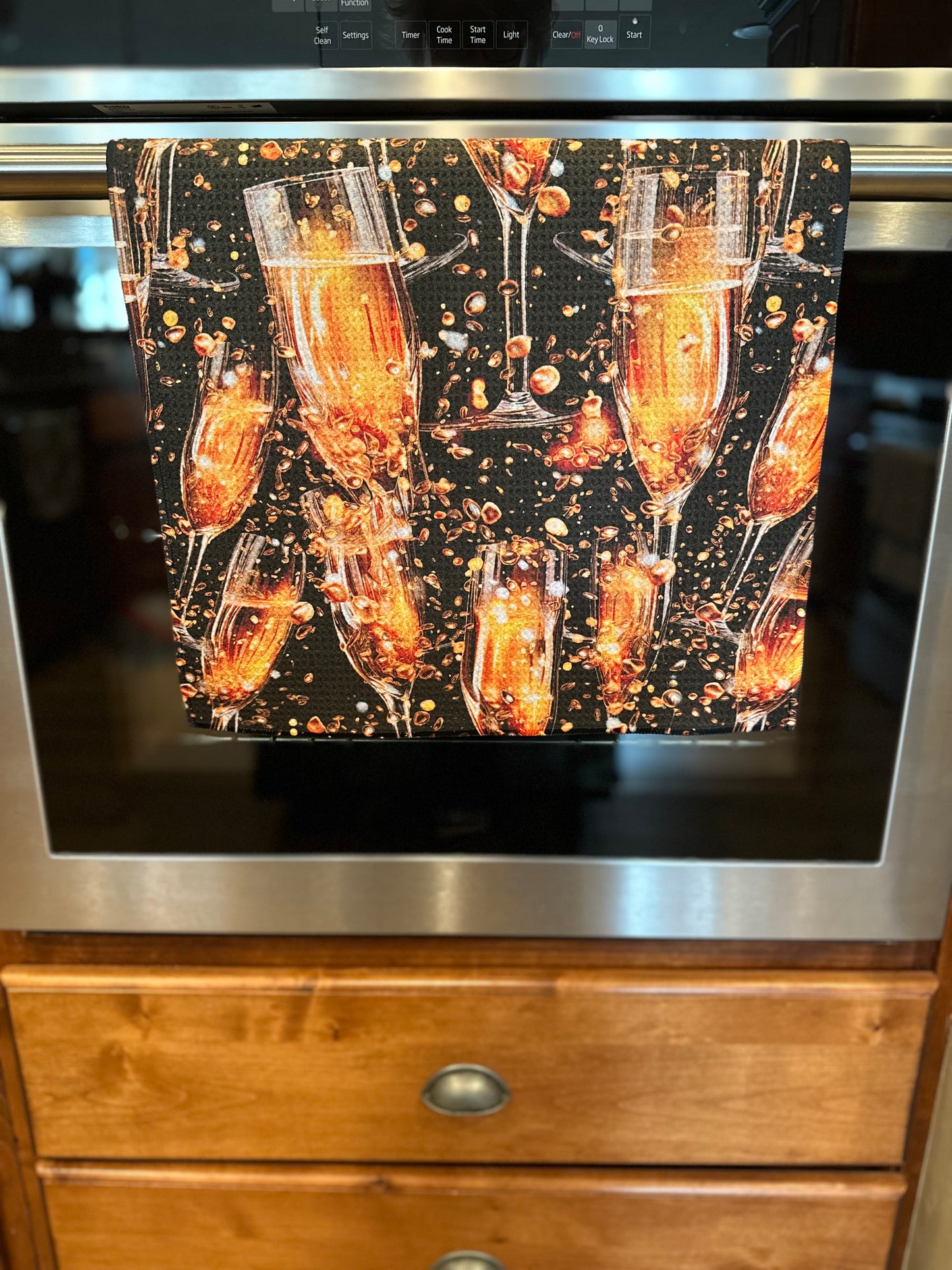 Cheers to 2025 waffle kitchen towel