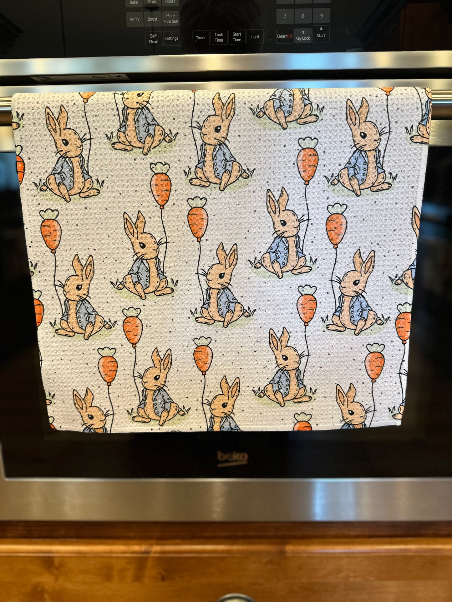 Easter Peter Cottontail Waffle Kitchen Towel