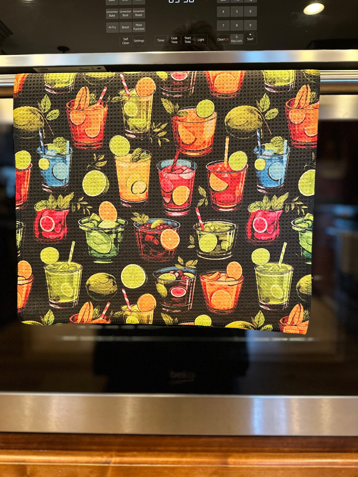 Cocktails anyone? Waffle kitchen towel