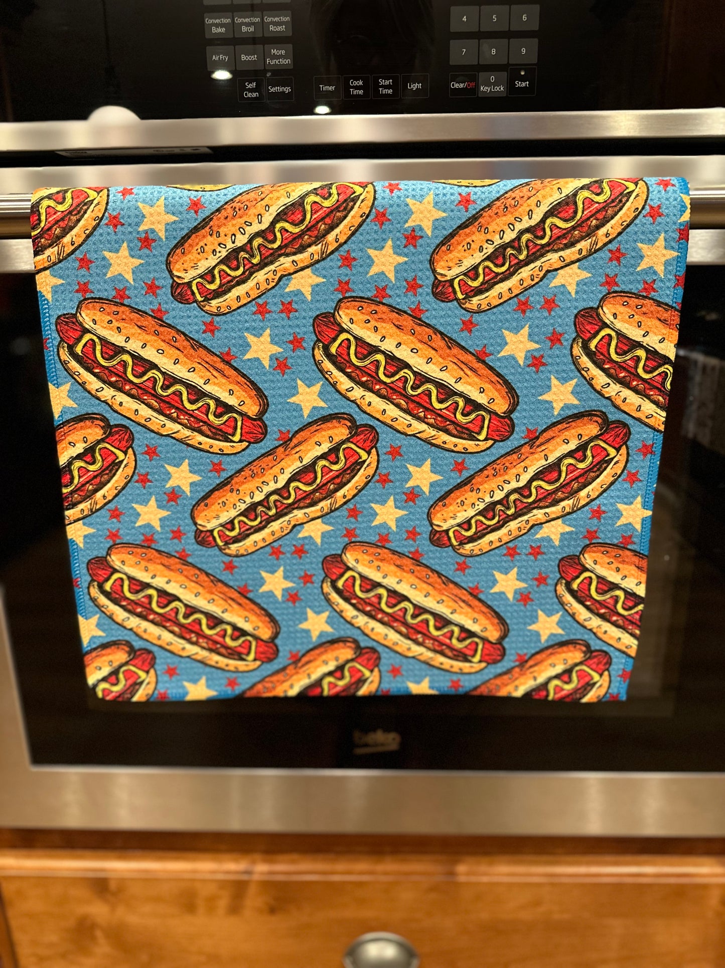 Hot Dog Waffle Kitchen Towel