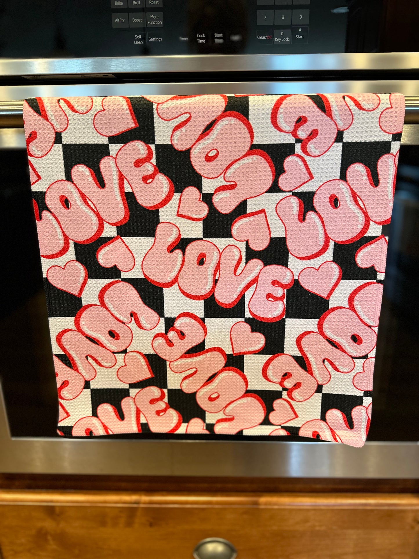 LOVE Waffle Kitchen Towel