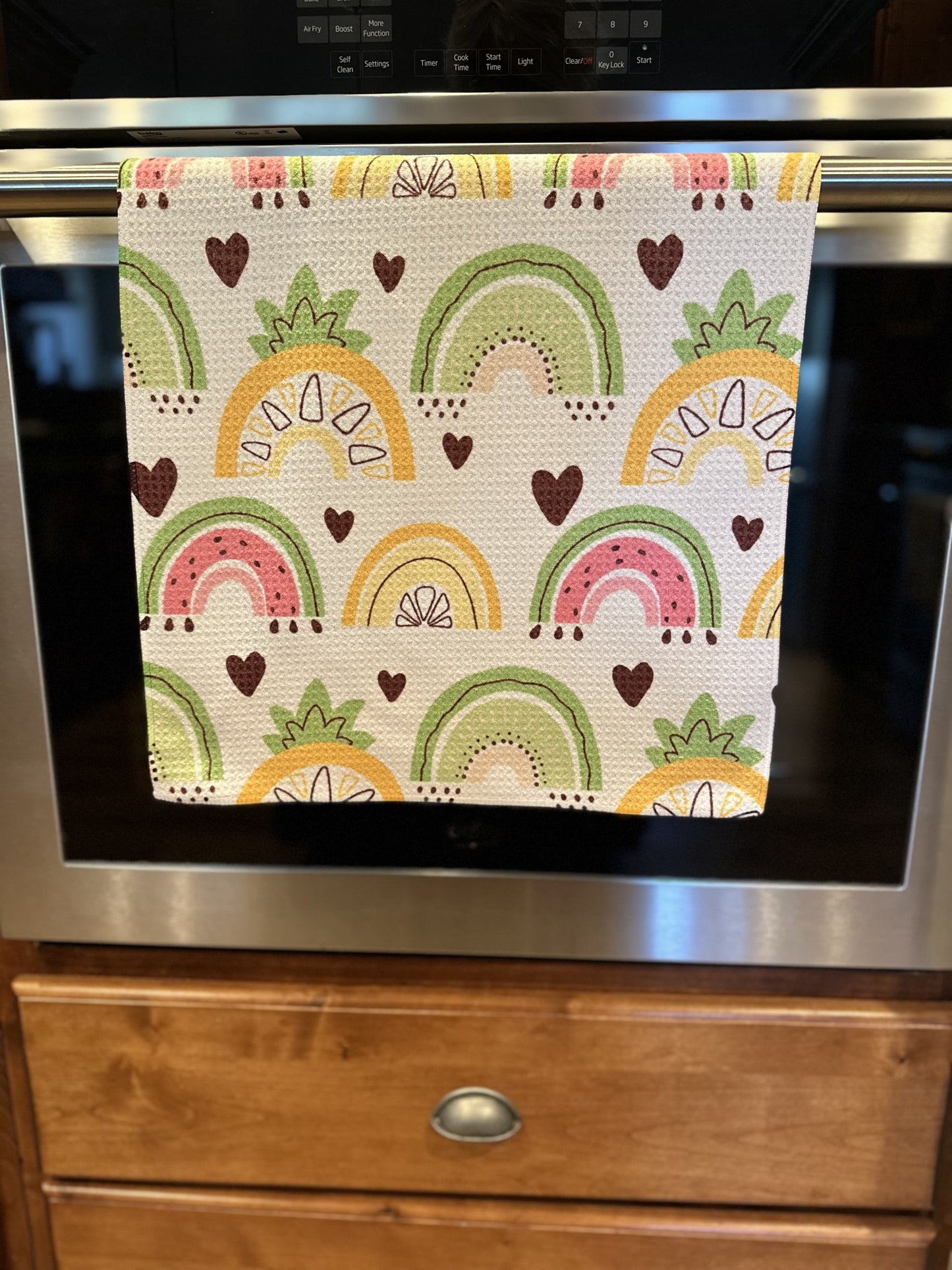 Melon Days Waffle kitchen towel