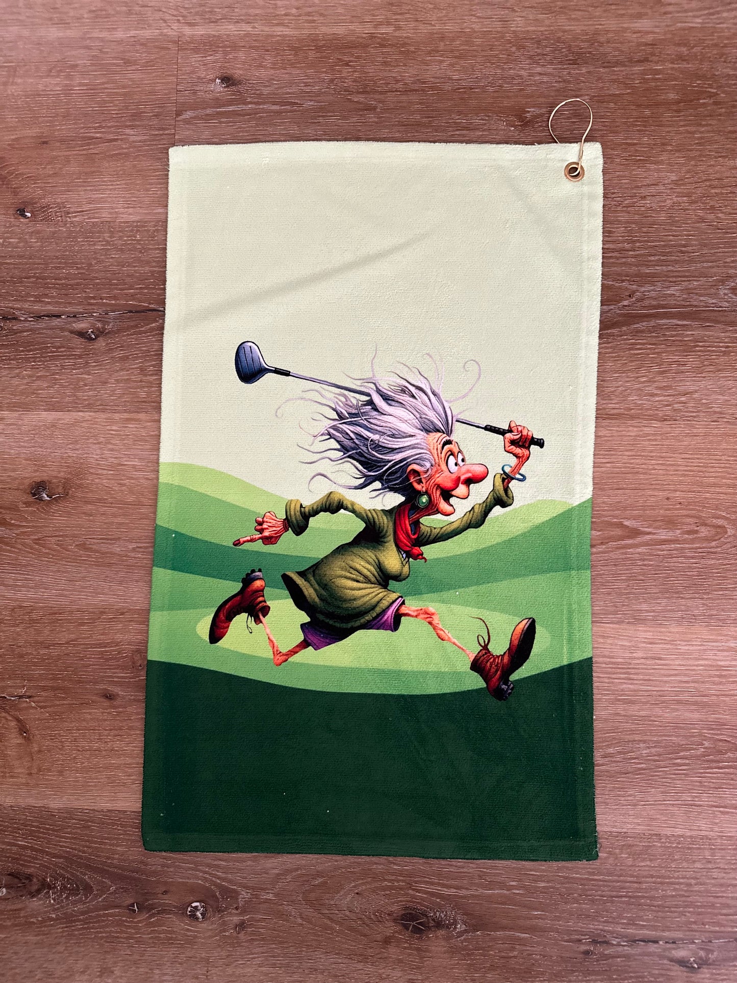 Run to the hole lady Sports Towel