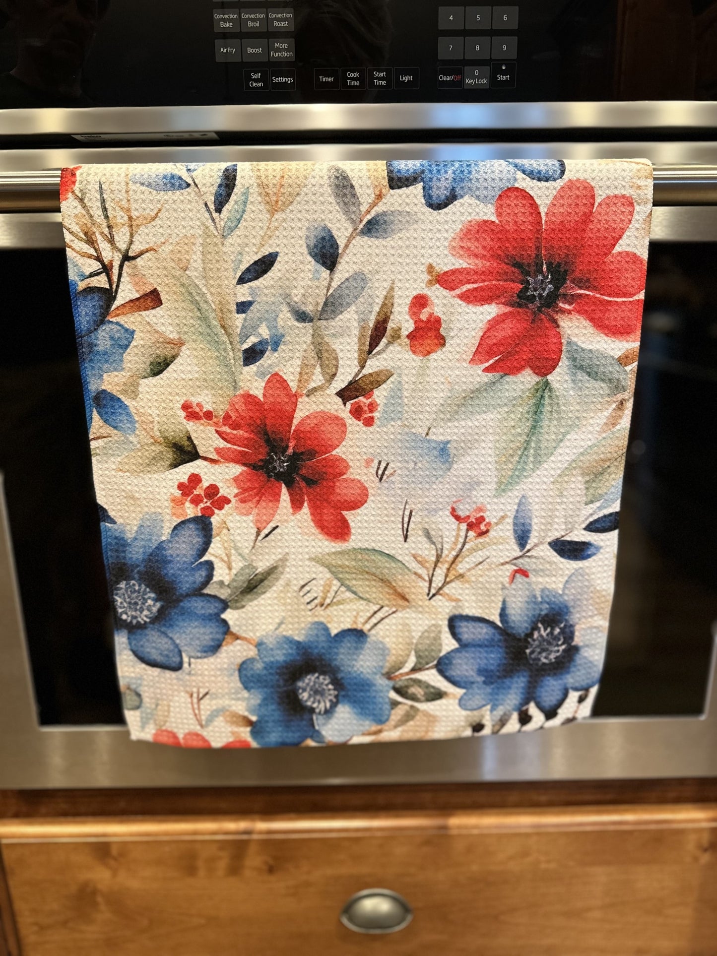 American Floral Waffle Kitchen Towel