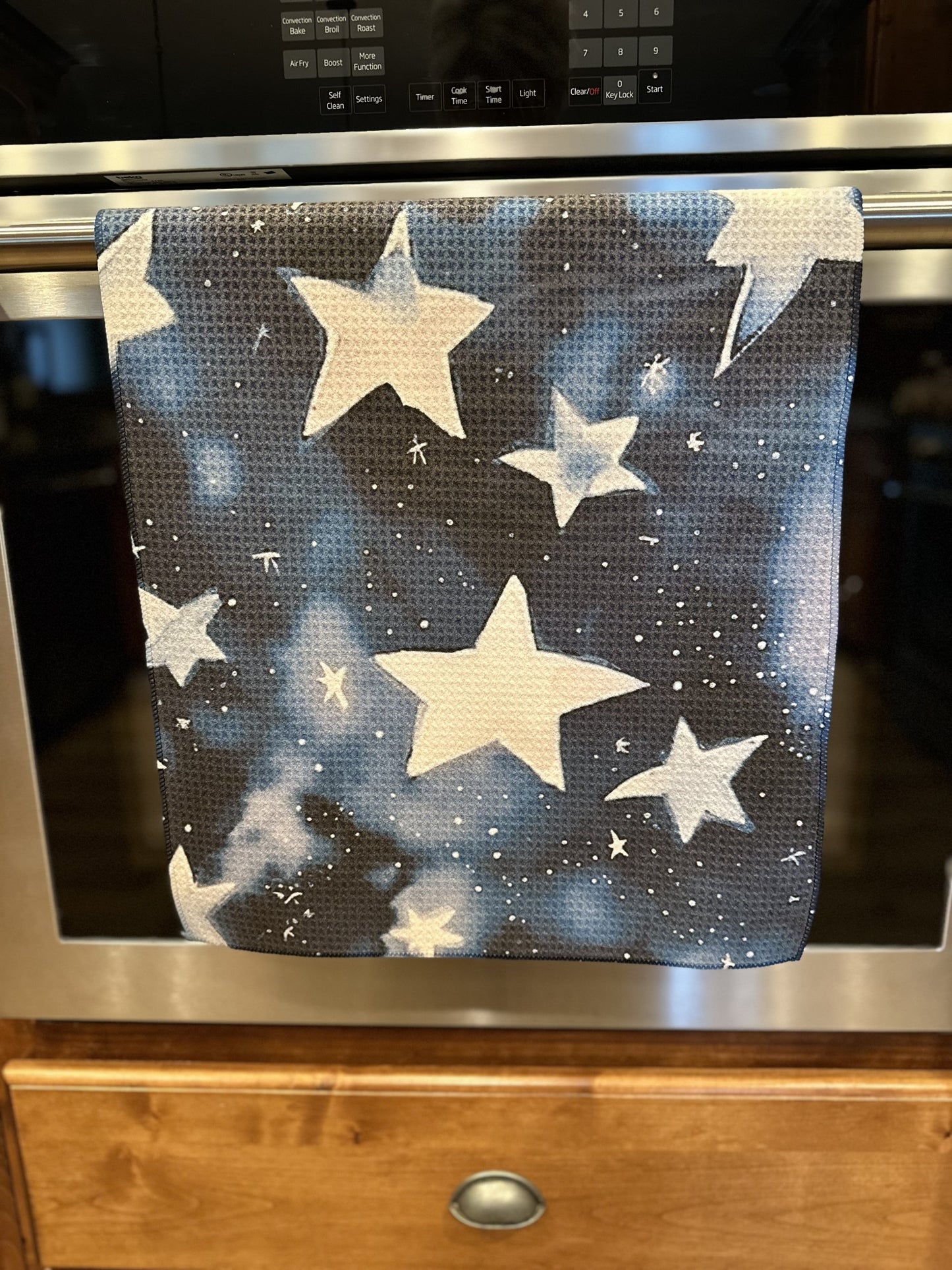 Blue & White Star Waffle Kitchen towel