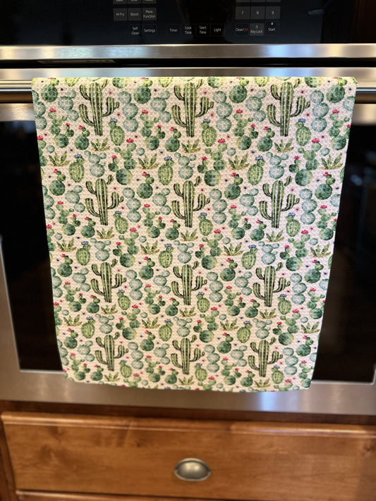 Cactus Waffle kitchen towel