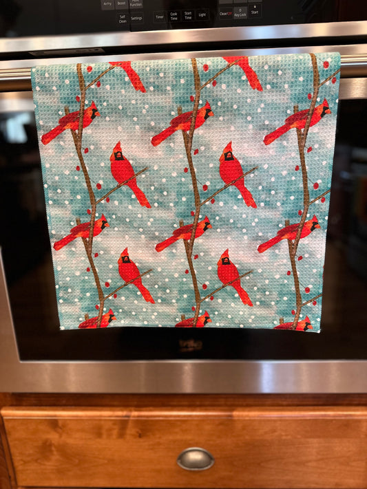 Cardinal Waffle Kitchen Towel