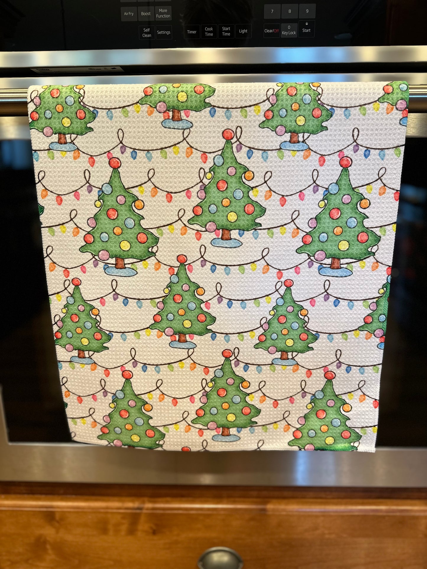 Light The Trees Up Waffle Kitchen Towel