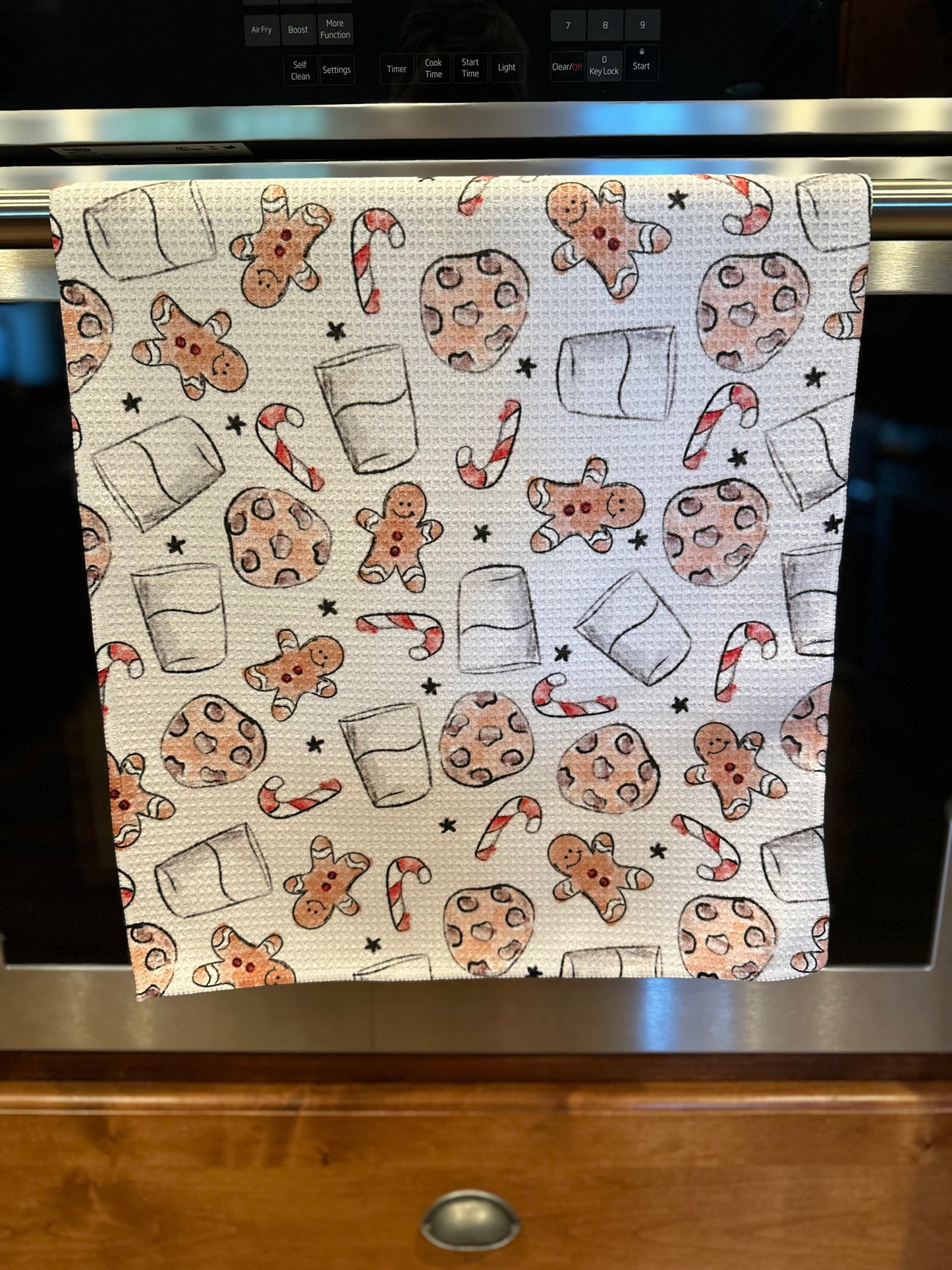 Cookies & Milk Waffle Kitchen Towel