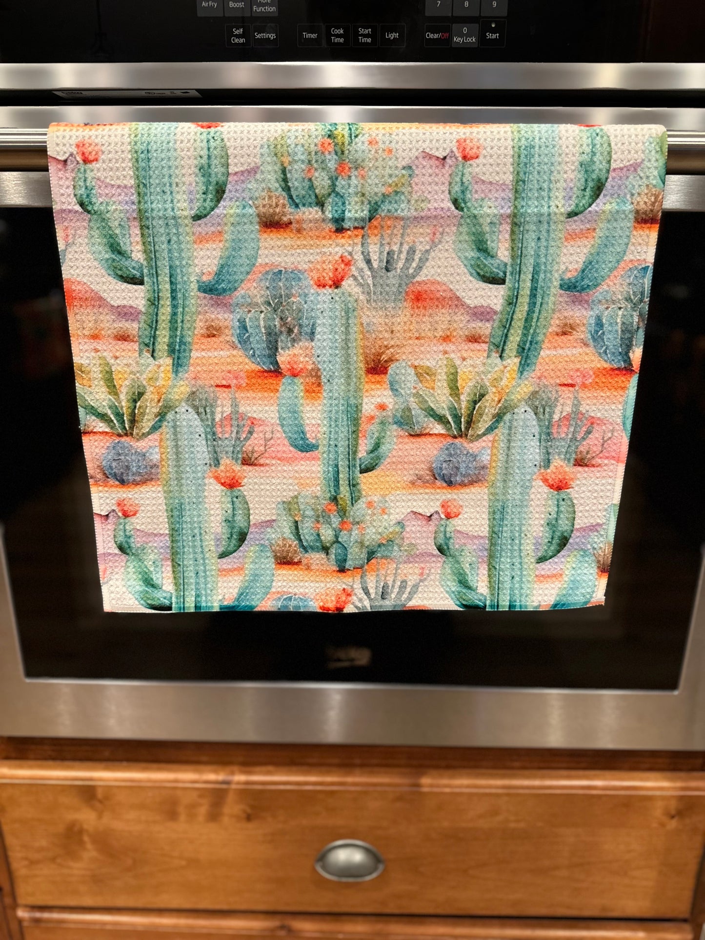 Desert cactus Waffle Kitchen Towel