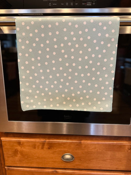 Easter Dot Waffle Kitchen Towel