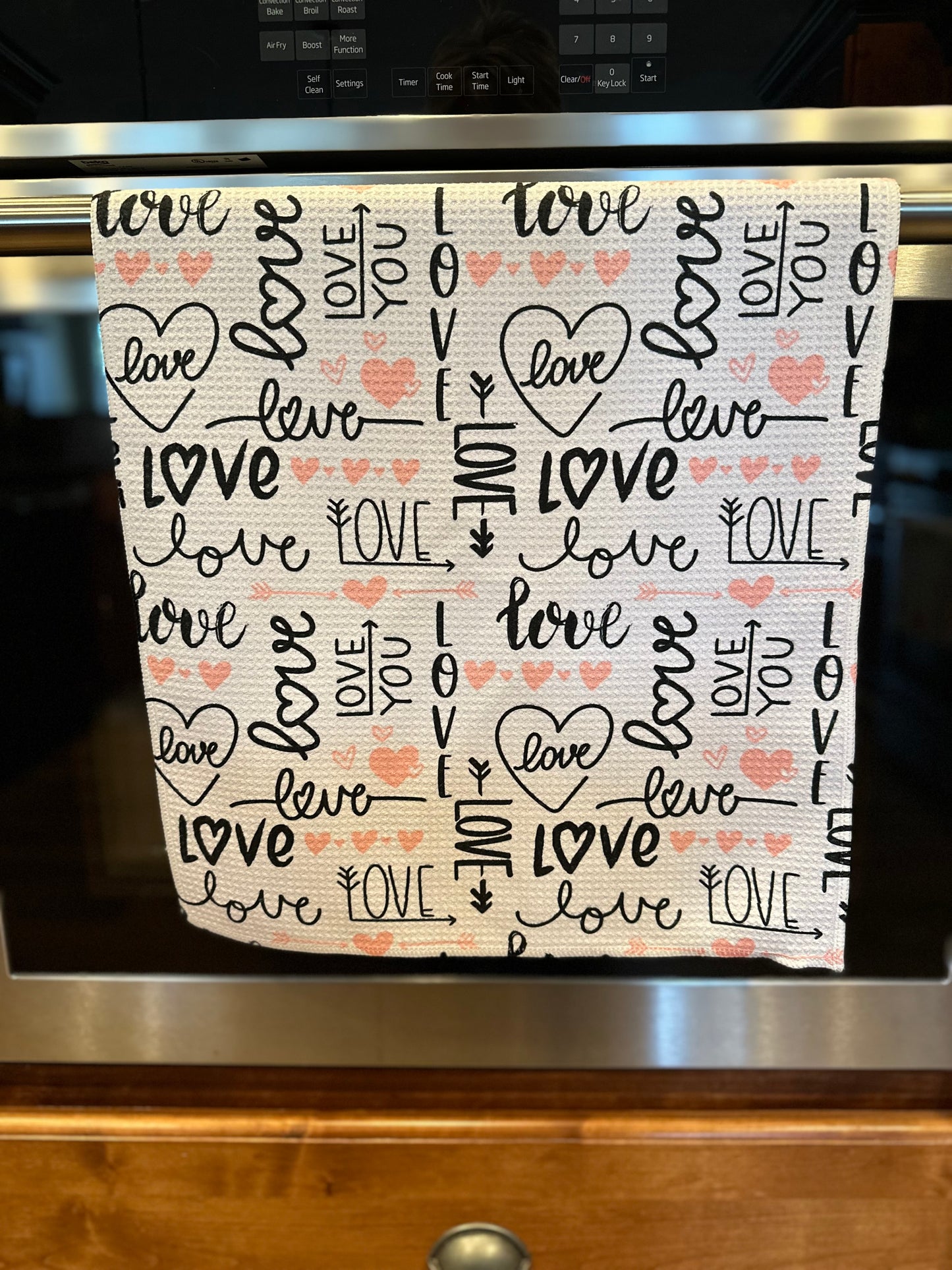 Graffiti Love Waffle Kitchen Towel