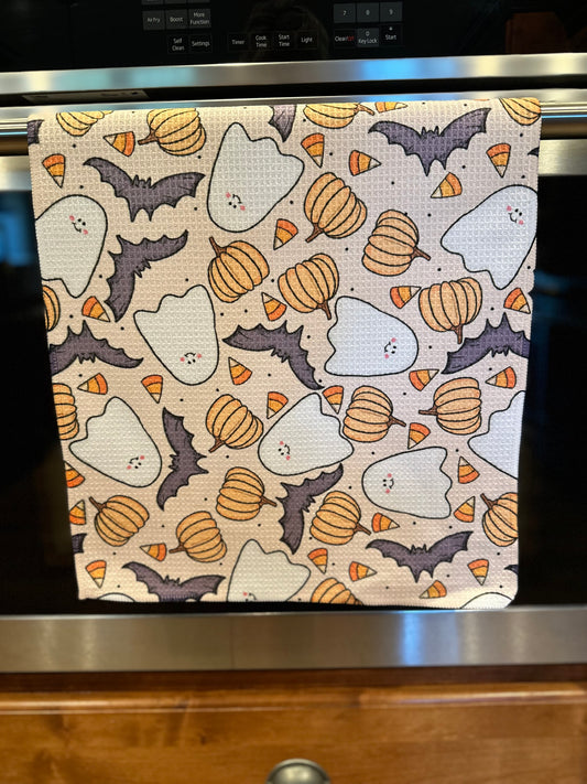 Halloween Cutie Waffle Kitchen Towel