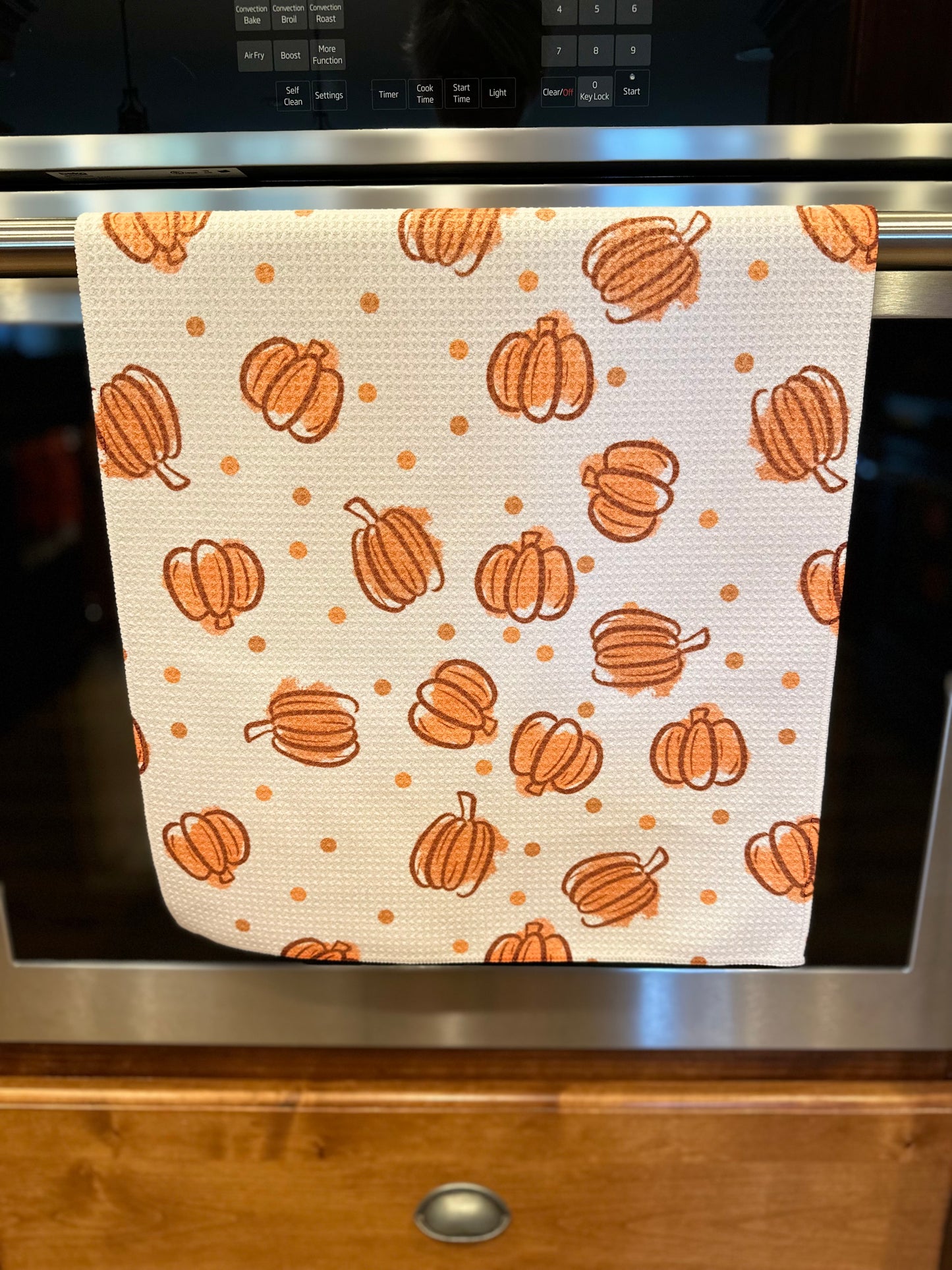 Tiny Pumpkin Waffle Kitchen Towel