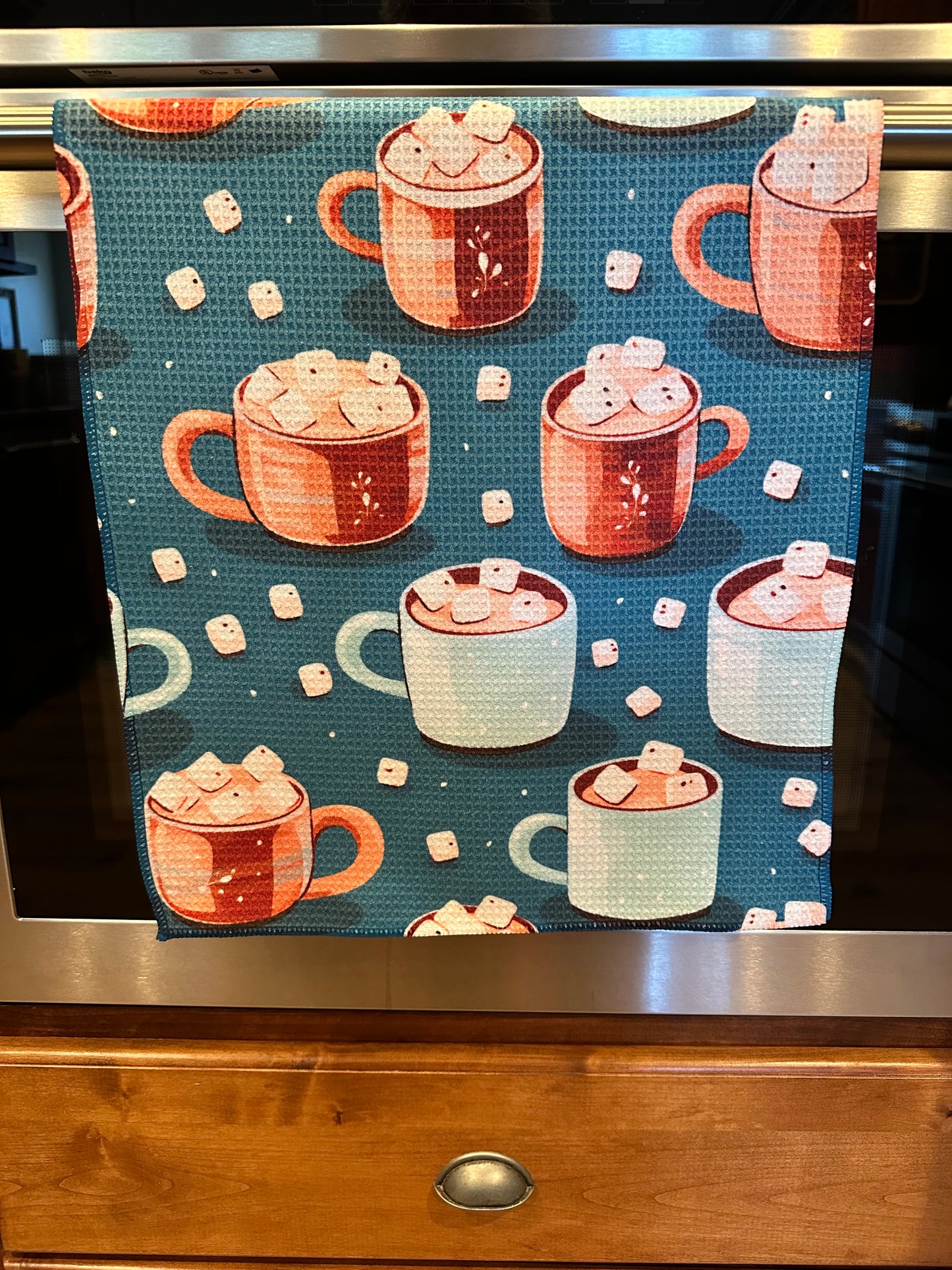 Hot Cocoa Waffle Kitchen Towel
