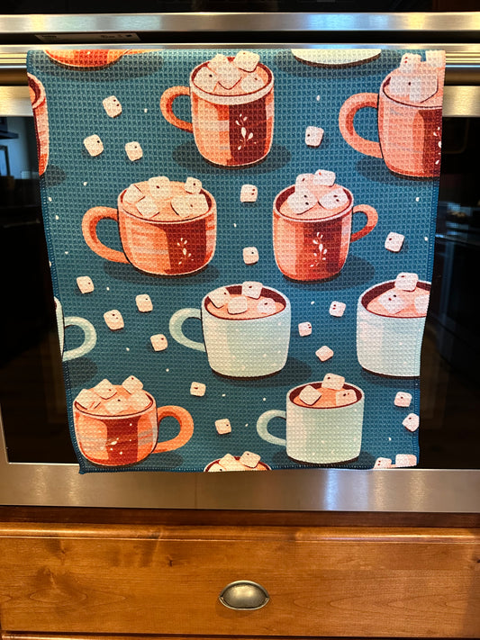 Hot Cocoa Waffle Kitchen Towel