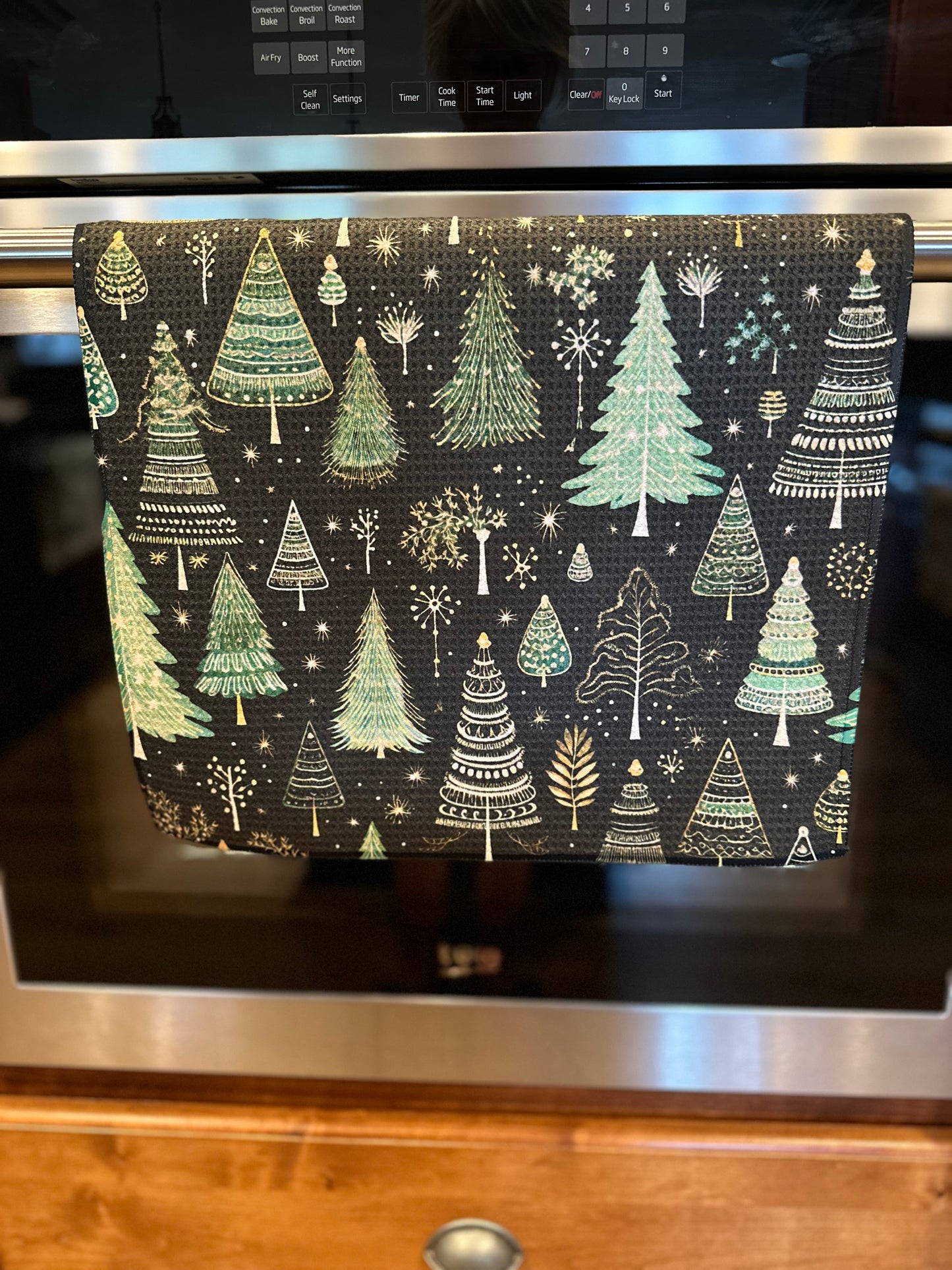 Christmas Trees Waffle Kitchen Towel