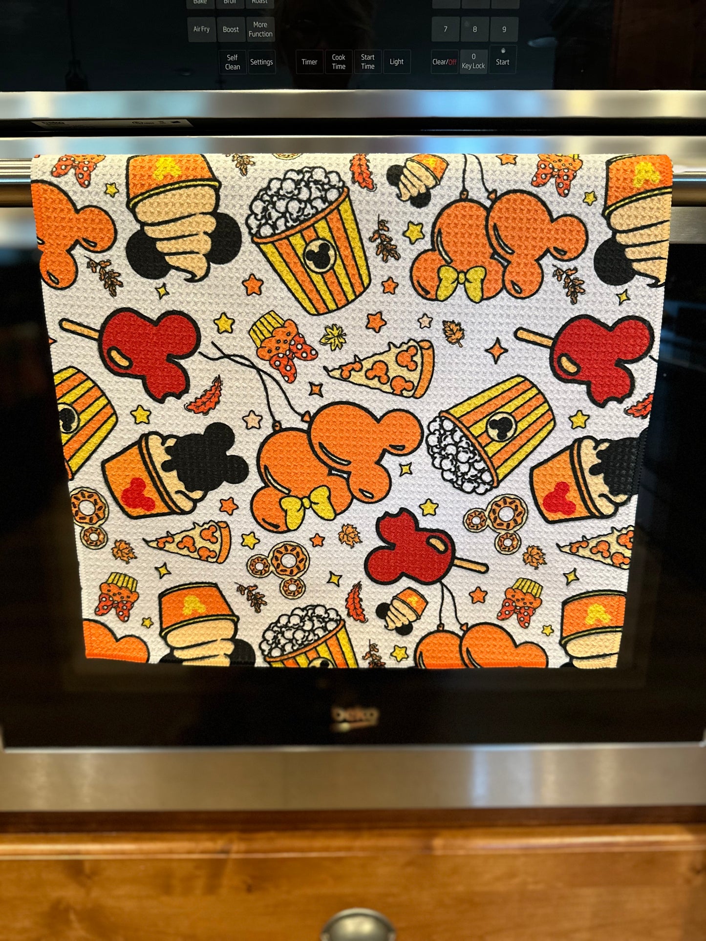 Autumn Snacks Waffle Kitchen Towel