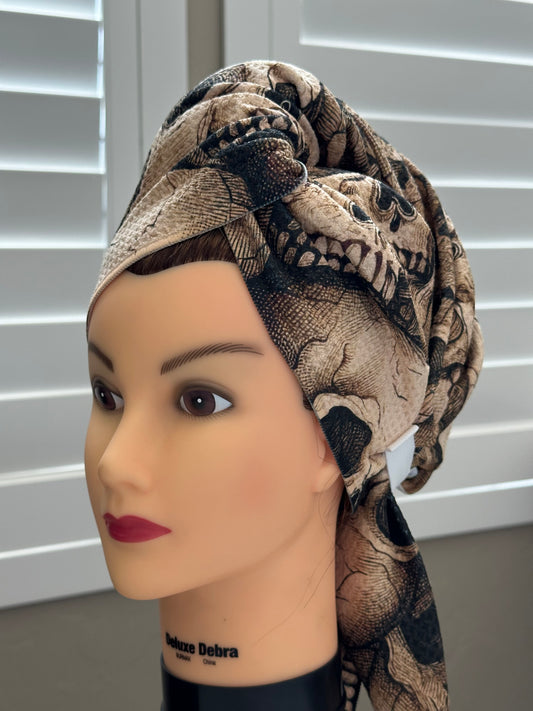 Skulls Waffle Hair towel