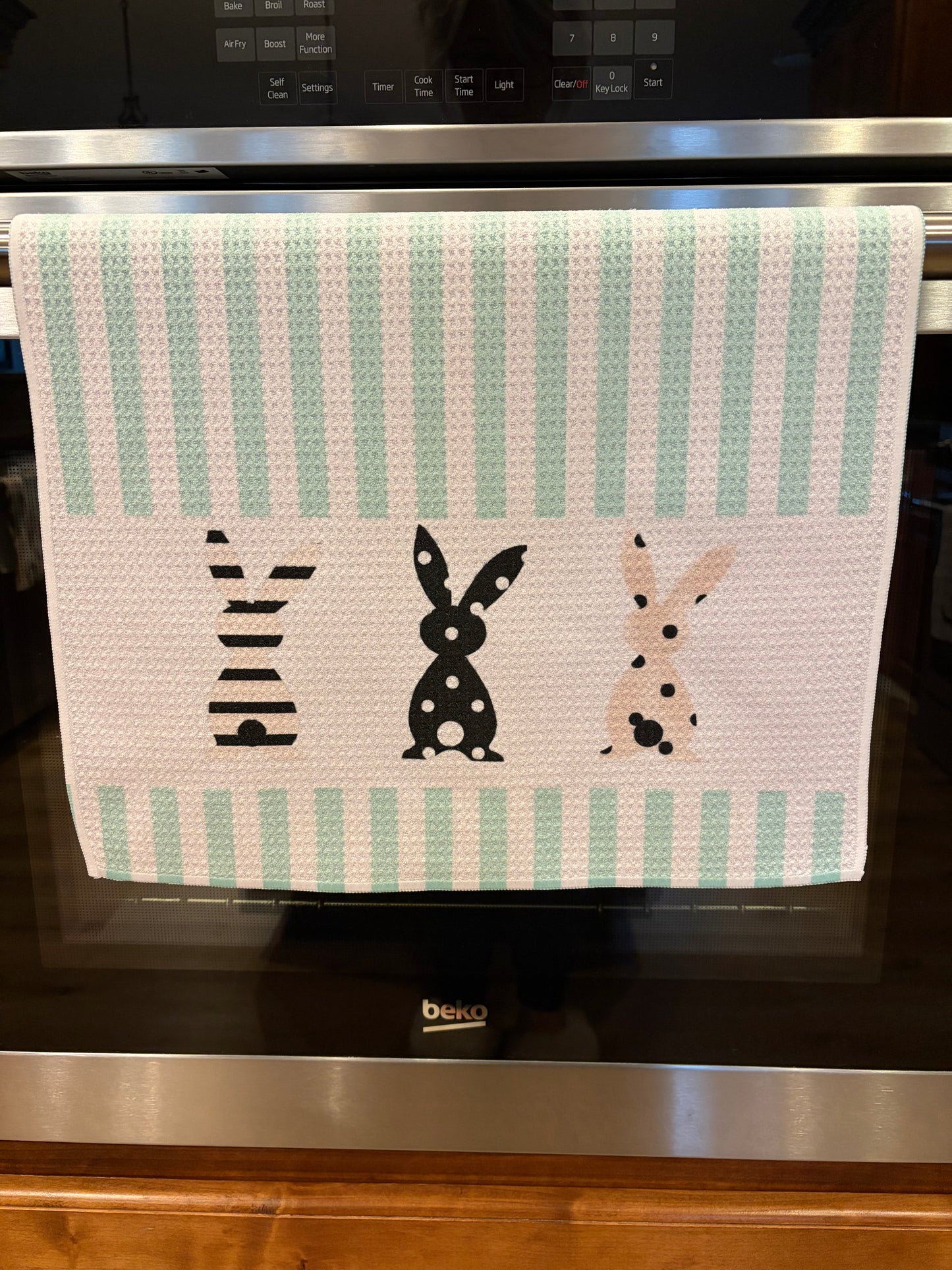 3 Little bunnies Waffle Kitchen Towel