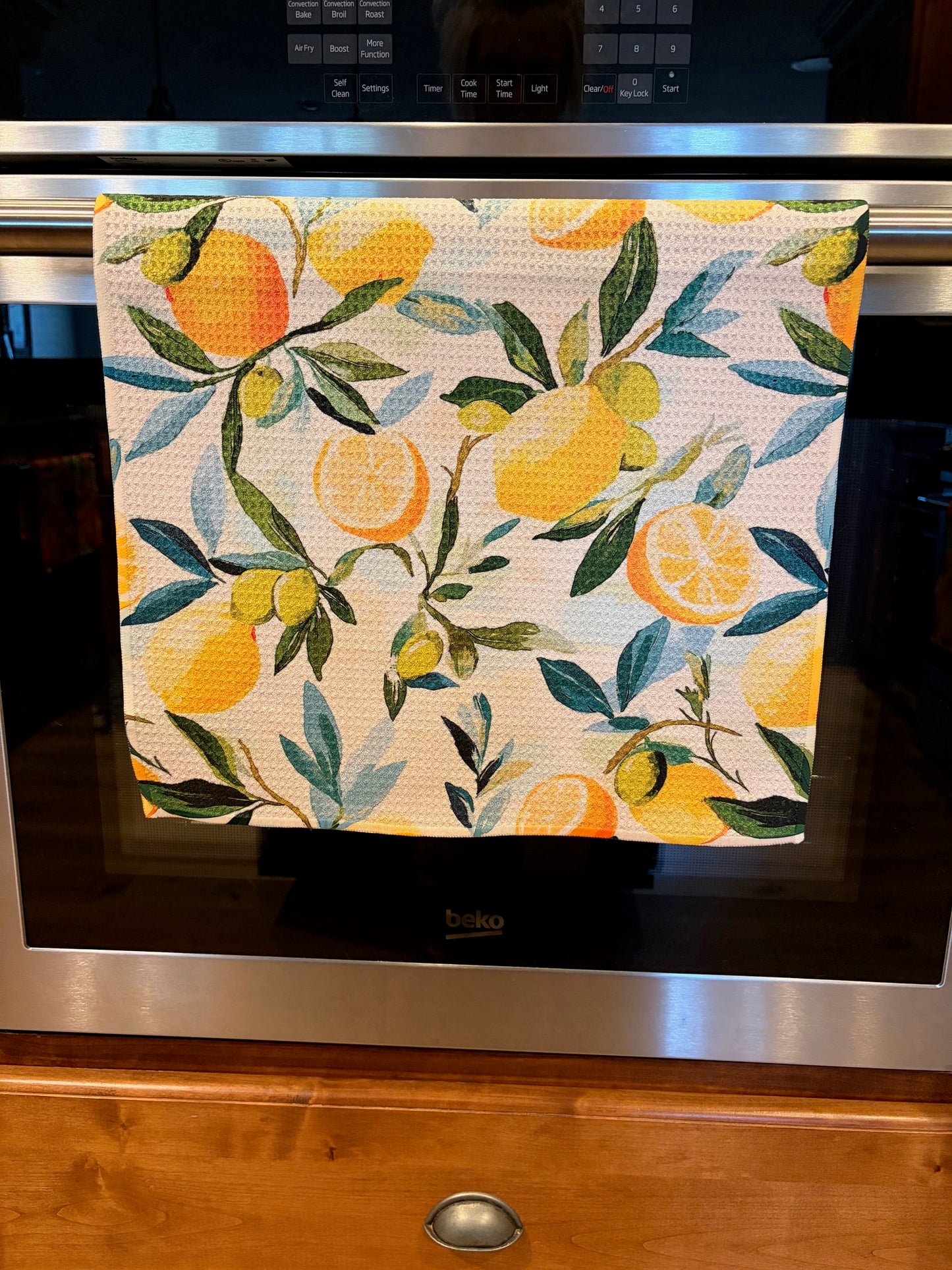 Lemons Waffle Kitchen Towel
