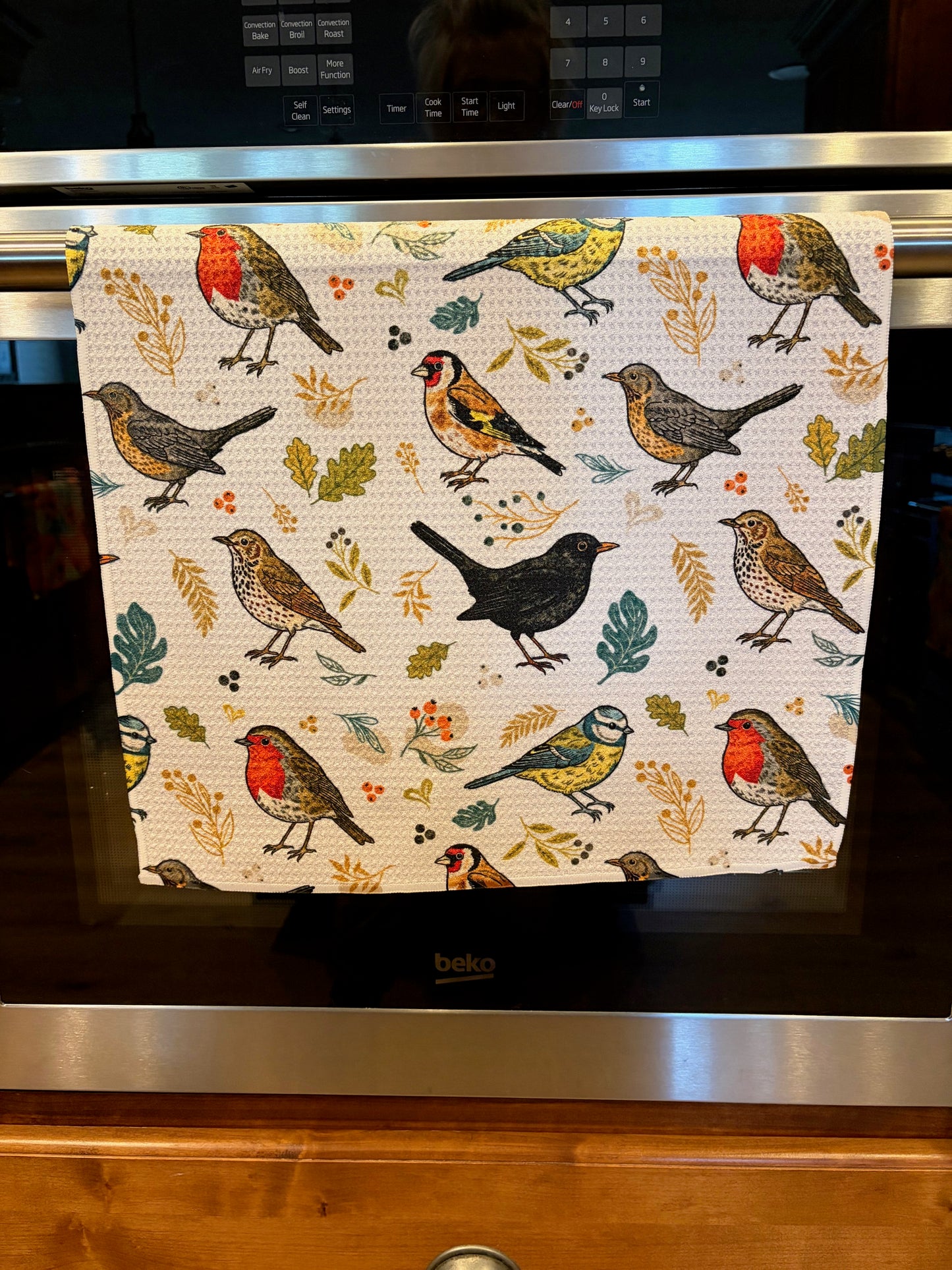 Cute Birdies Waffle Kitchen Towel
