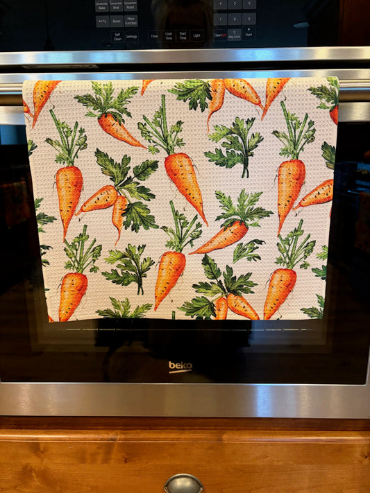 Carrots Waffle Kitchen Towel