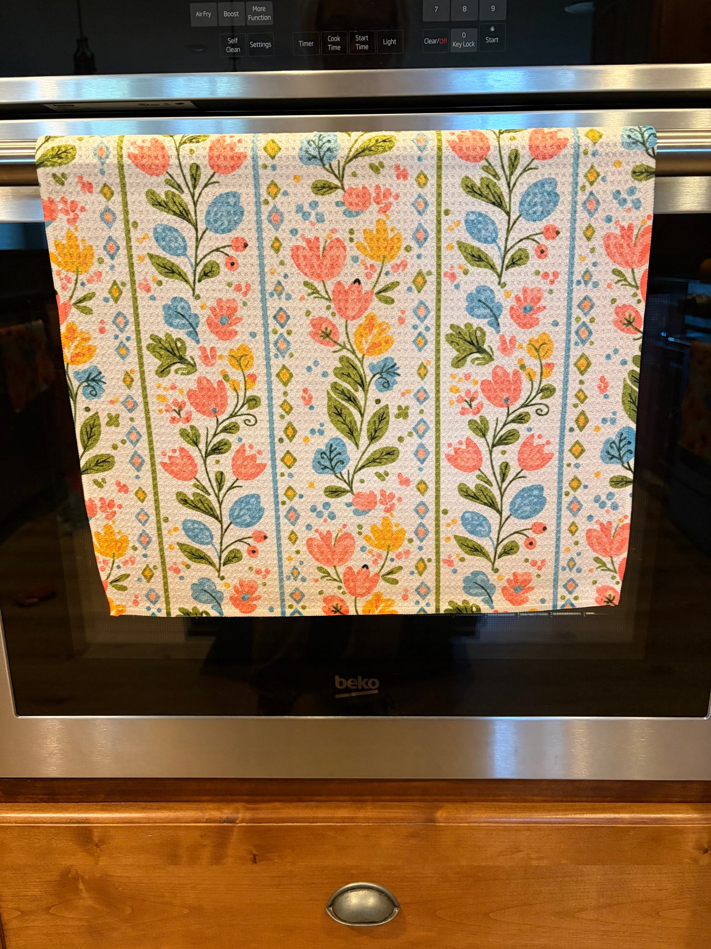 Dainty Flowers Waffle Kitchen Towel