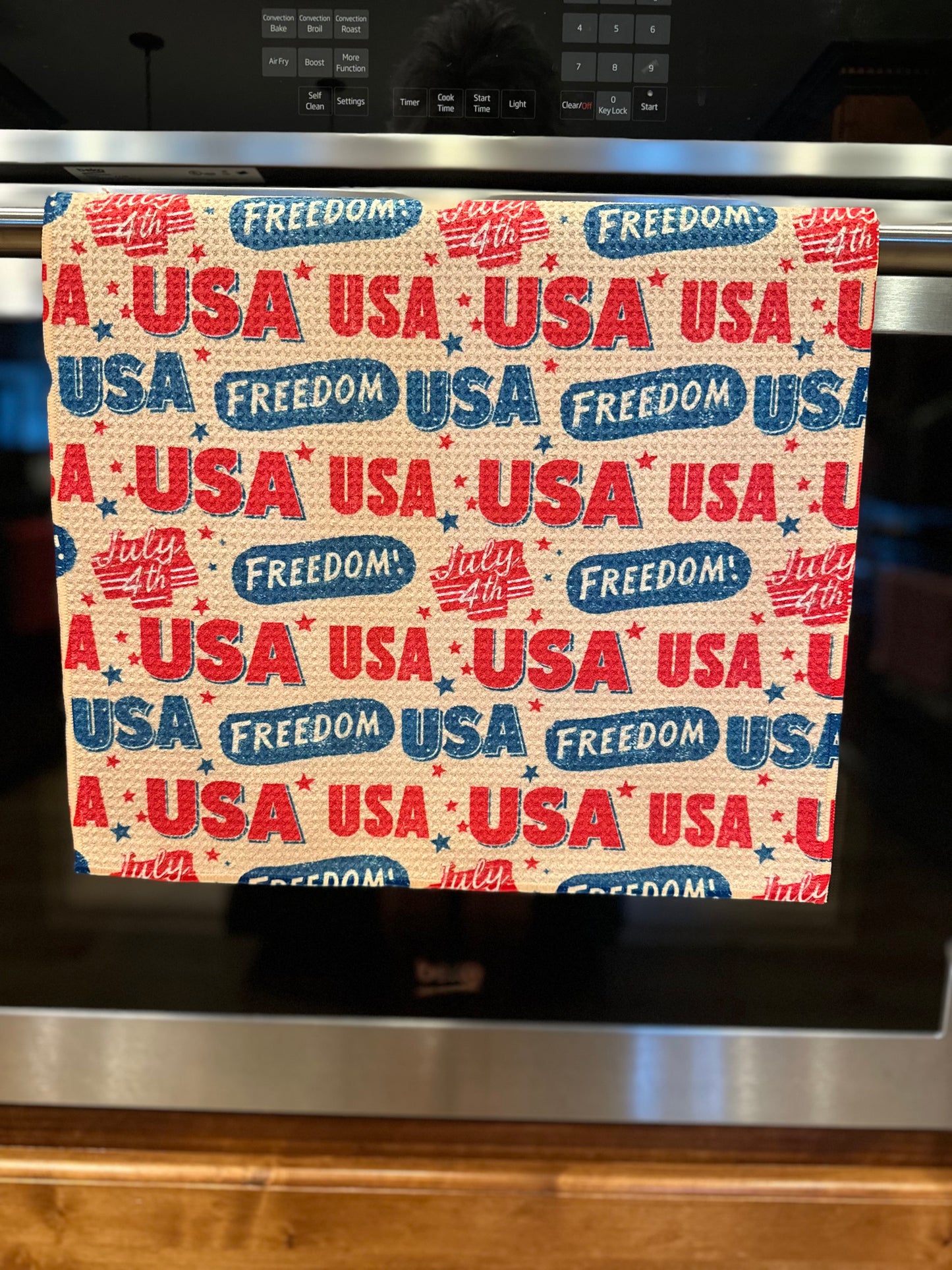 USA Freedom Waffle Kitchen Towel