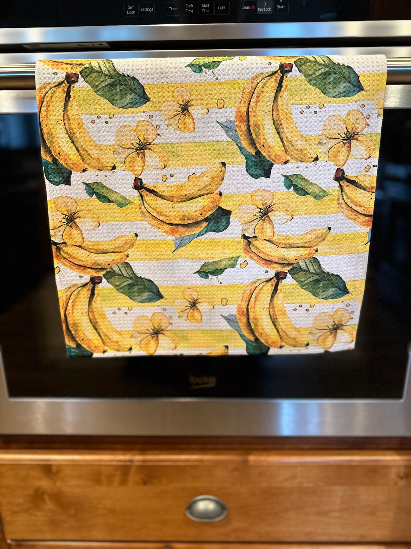 Bananas Bananas Waffle Kitchen Towel