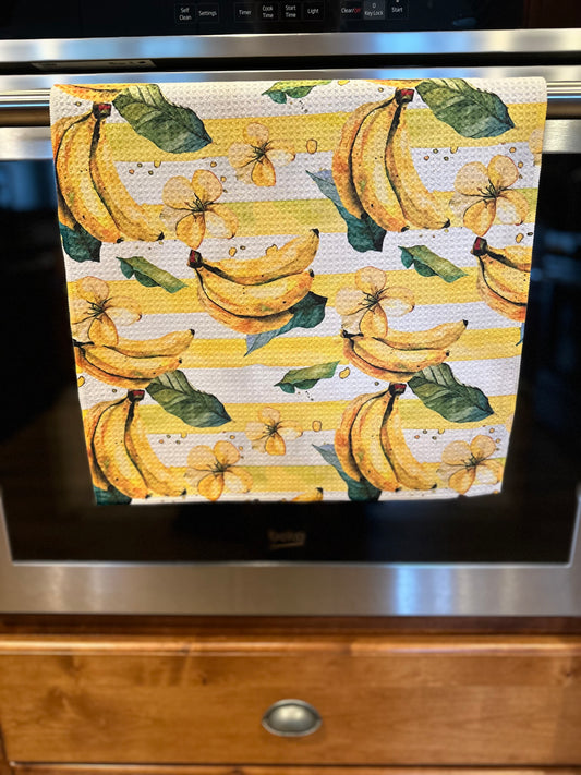 Bananas Bananas Waffle Kitchen Towel