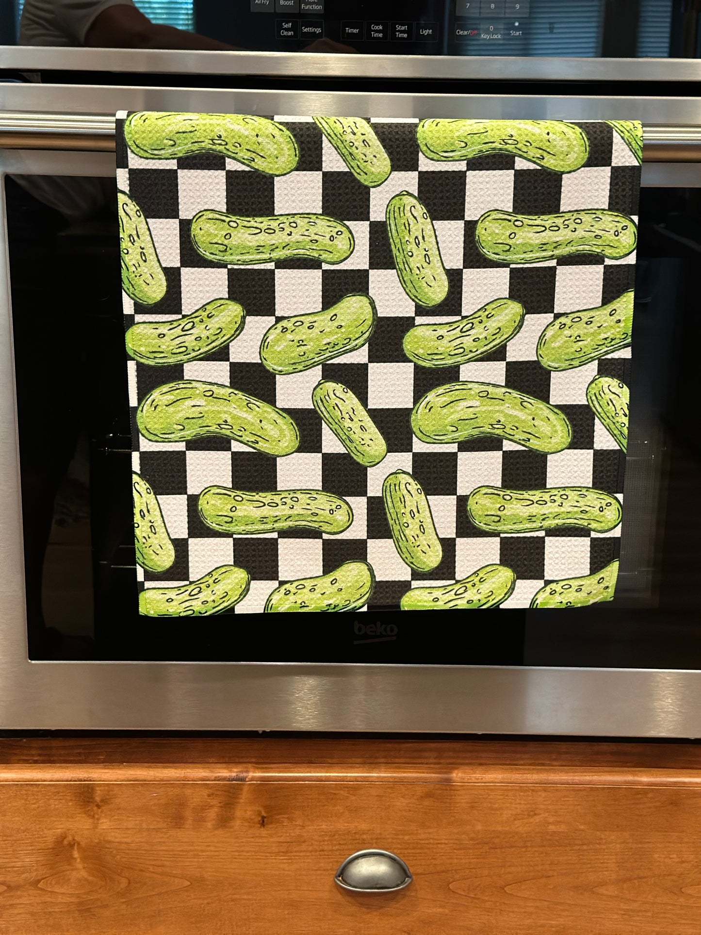 Pickles Waffle Kitchen Towel