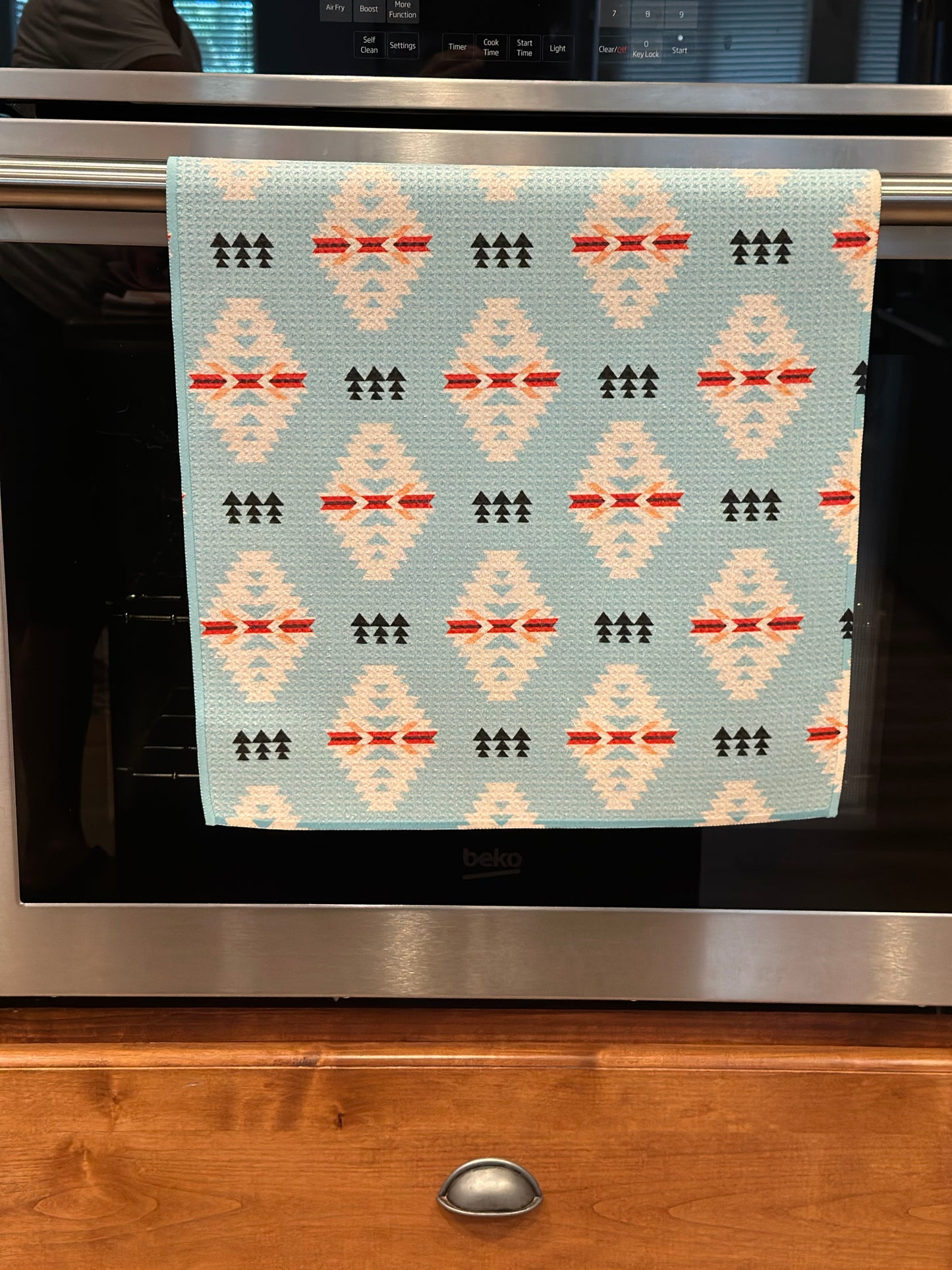 Western Tribal Waffle Kitchen Towel