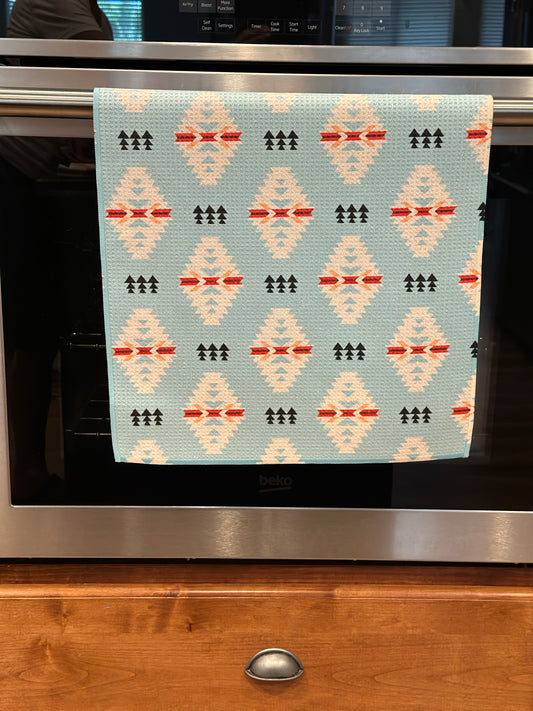 Western Tribal Waffle Kitchen Towel