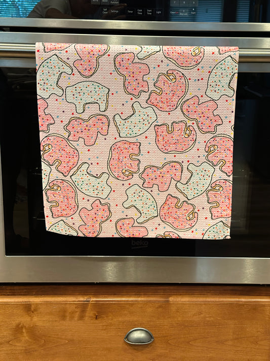 Circus Animal Cookies Waffle Kitchen Towel