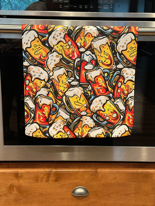 German Beer Waffle Kitchen Towel