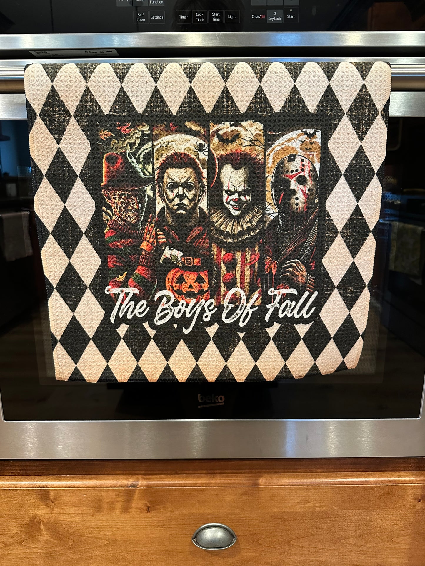 Boys Of Fall Waffle Kitchen Towel
