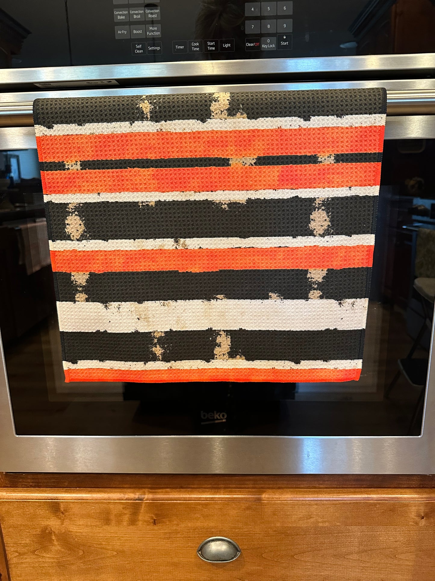 Bold Stripes Waffle Kitchen Towel