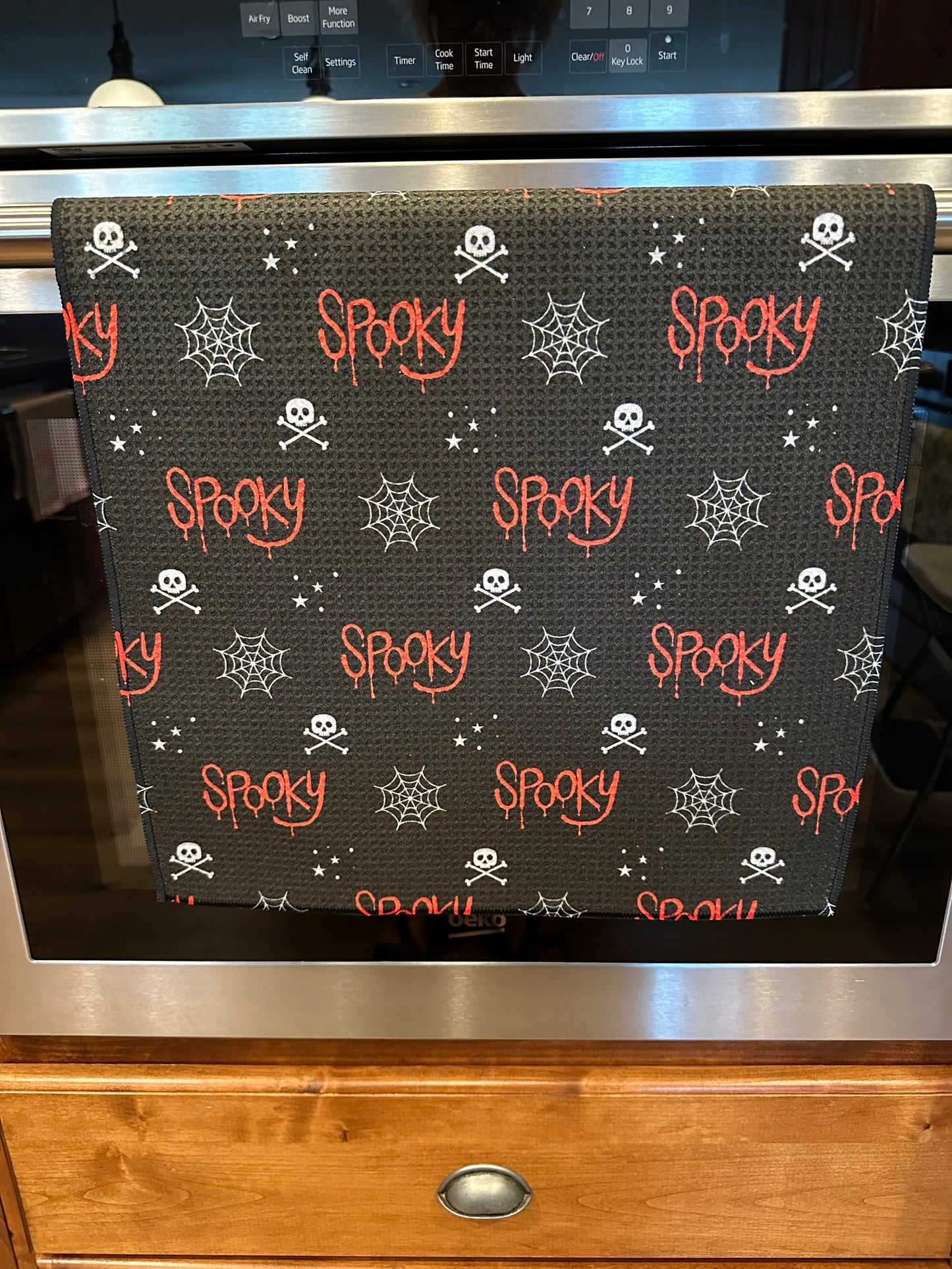 SPOOKY  Waffle Kitchen Towel