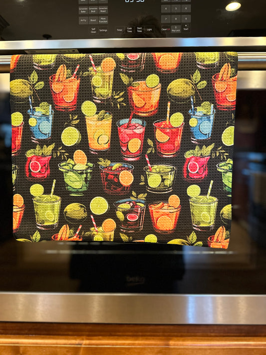 Cocktails anyone? Waffle kitchen towel